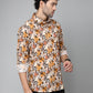 Valbone Men's Floral Printed Giza Cotton Casual Shirt