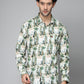 Valbone Men's Floral Printed Giza Cotton Casual Shirt