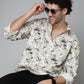 Valbone Men's abstract Printed Giza Cotton Casual Shirt
