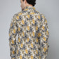Valbone Men's Abstract Printed Giza Cotton Casual Shirt