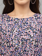 Pink Viscose Rayon Print Dress