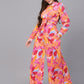 Floral Printed Top With Trouser Co-Ords