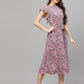 Valbone Women’s Pink Viscose Rayon Print Dress