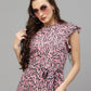 Valbone Women’s Pink Viscose Rayon Print Dress