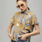 Valbone Women’s Brown Modal Silk Printed Shirt