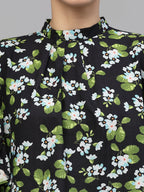 Green Floral Print Top for Women