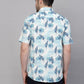 Valbone Men’s Sky Blue Digital Print Regular Fit Leaves Printed Casual Shirt Half Sleeves