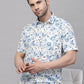 Valbone Men’s Digital Print Blue Rose & Butterfly Printed Regular Fit Casual Shirt Half Sleeves