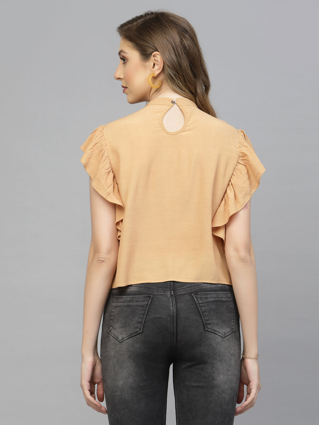 Shop Mustard Floral Print Top for Women 