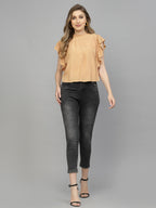 Shop Mustard Floral Print Top for Women 