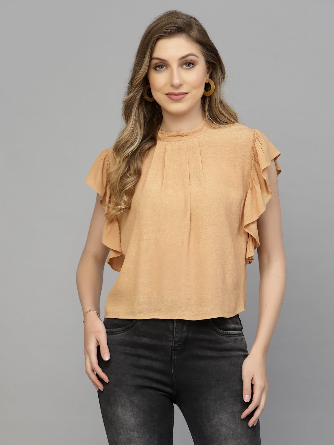 Elegance Ruffle Sleeve Tops