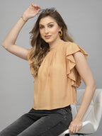 Shop Mustard Floral Print Top for Women 