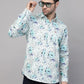 Valbone Men’s Digital Print Blue Regular Fit Casual Shirt Full Sleeves