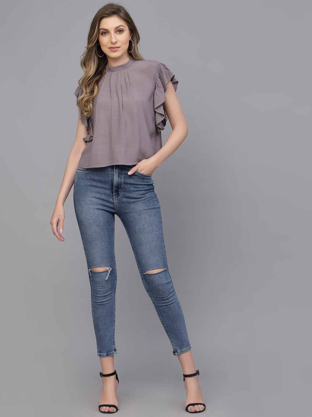 Grey Colour Tops for Women