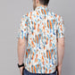 Valbone Men’s Digital Print Orange & Blue Regular Fit Casual Shirt Half Sleeves
