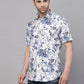 Valbone Men’s Digital Print Blue Butterfly Printed Regular Fit Casual Shirt Half Sleeves