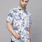 Valbone Men’s Digital Print Blue Butterfly Printed Regular Fit Casual Shirt Half Sleeves