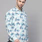 Valbone Men’s Digital Print Blue Regular Fit Casual Shirt Full Sleeves