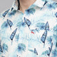 Valbone Men’s Digital Print Blue Regular Fit Casual Shirt Full Sleeves