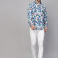 Valbone Men’s Blue Digital Print Regular Fit Casual Shirt Full Sleeves Blue