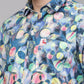 Valbone Men’s Blue Digital Print Regular Fit Casual Shirt Full Sleeves Blue