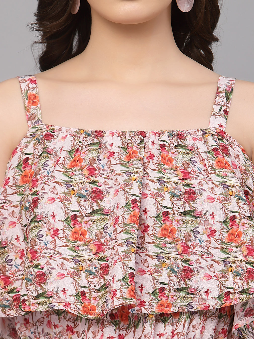 Red Viscose Print Dress