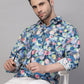 Valbone Men’s Blue Digital Print Regular Fit Casual Shirt Full Sleeves Blue