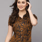 Valbone Women’s Brown Viscose Floral Print Dress