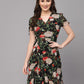 Valbone Women’s Black Georgette Floral Print Dress