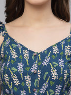 Valbone Women's Red Viscose Printed Jumpsuit