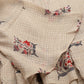 Valbone Women's Beige Floral Georgette Printed Top Flounce Sleeves