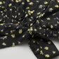 Valbone Women's Black Rayon Floral Printed Tie Top Short Sleeves with Collar