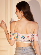 🌸 Boho Bloom Printed Viscose Crop Top