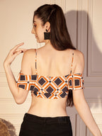 Boho Bloom Printed Viscose Crop Top