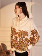 🌿 Tropical Heritage Printed Cotton Shirt