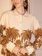 🌿 Tropical Heritage Printed Cotton Shirt