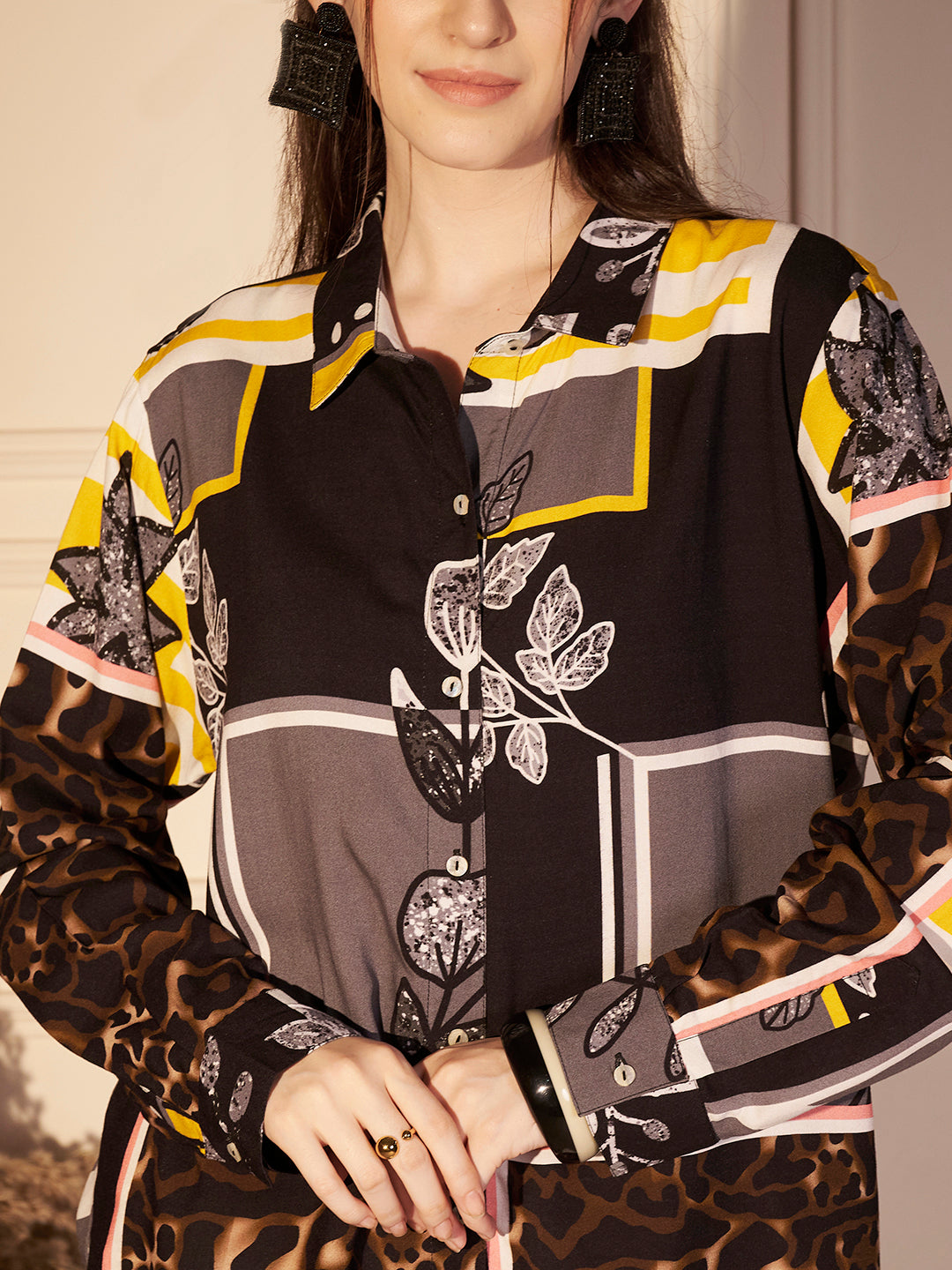 🖤 Urban Muse Printed Viscose Shirt