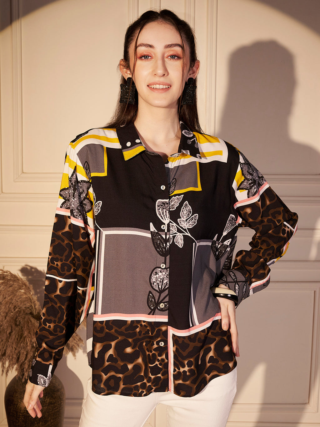 🖤 Urban Muse Printed Viscose Shirt