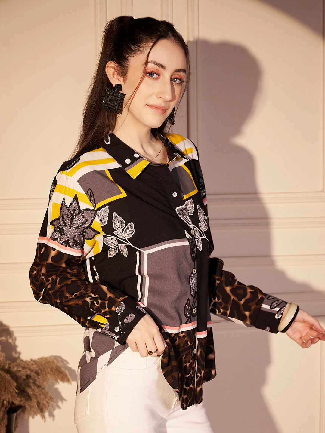 🖤 Urban Muse Printed Viscose Shirt