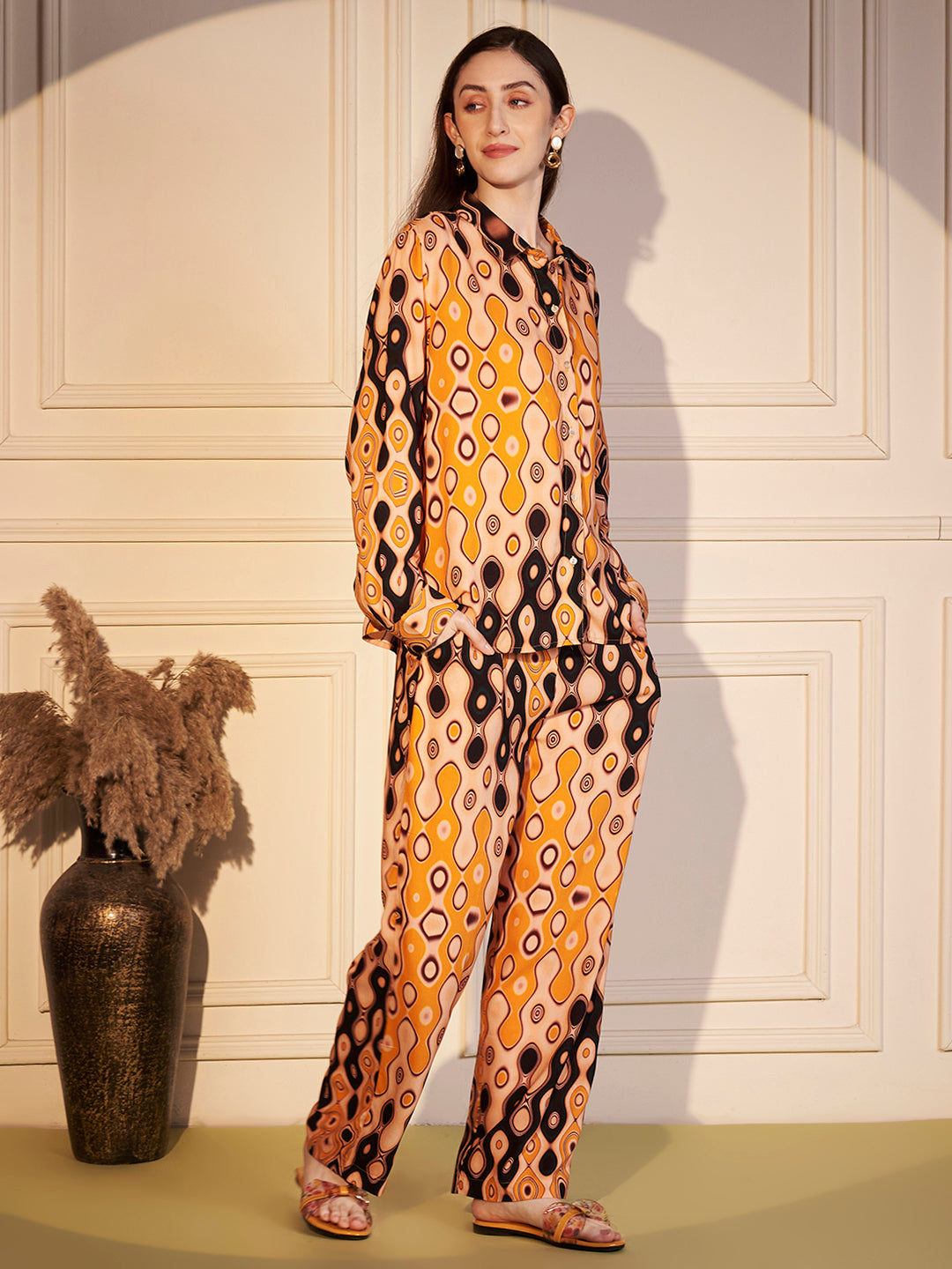 🧡 Retro Aura Printed Co-ord Set