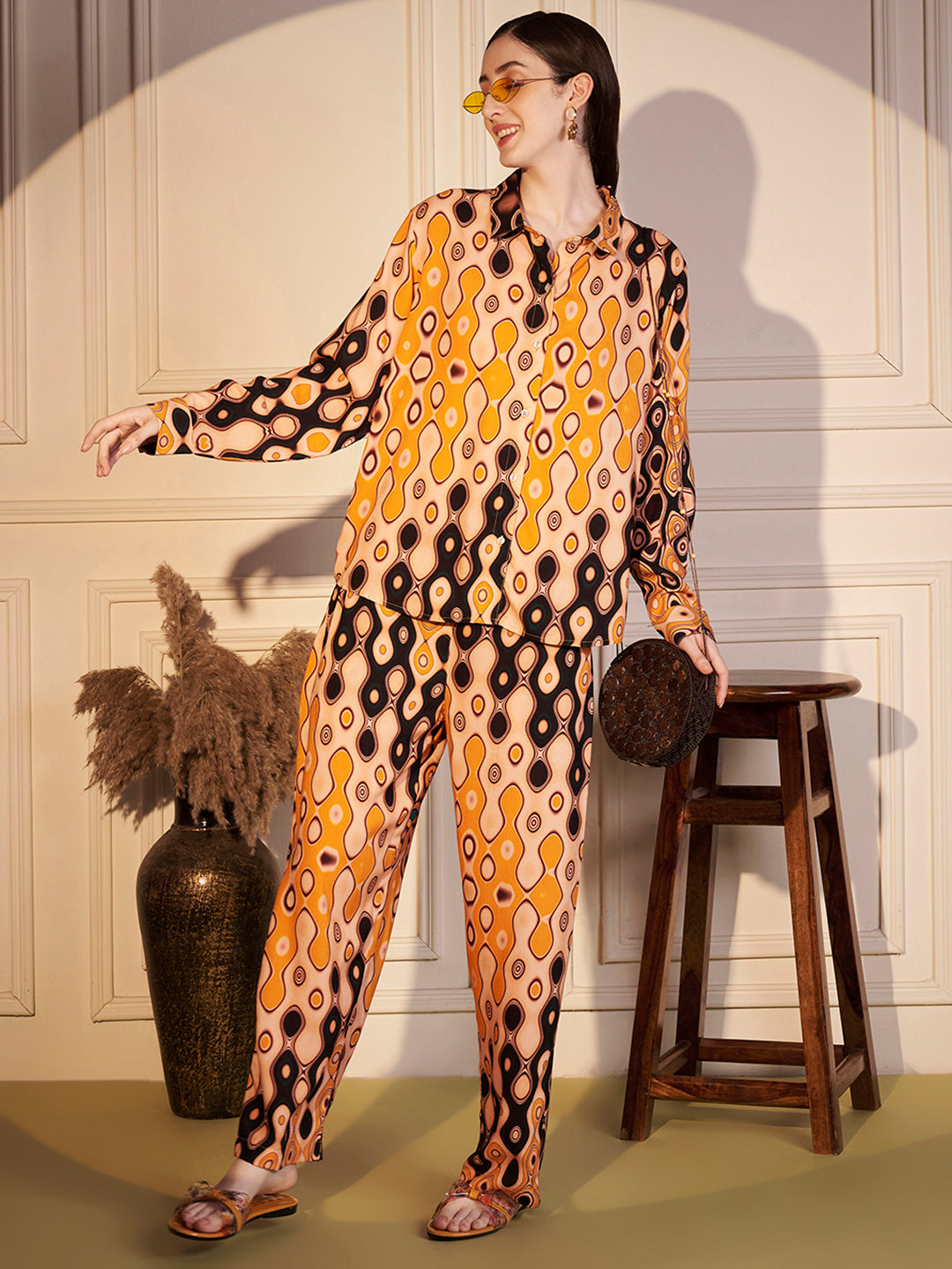 🧡 Retro Aura Printed Co-ord Set