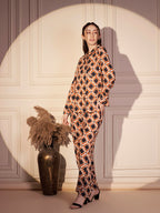 Retro Geometric Print Shirt & Trouser Co-ord Set