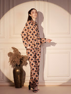 Retro Geometric Print Shirt & Trouser Co-ord Set