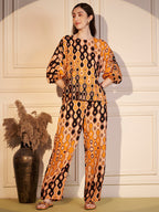 🧡 Retro Wave Printed Co-ord Set