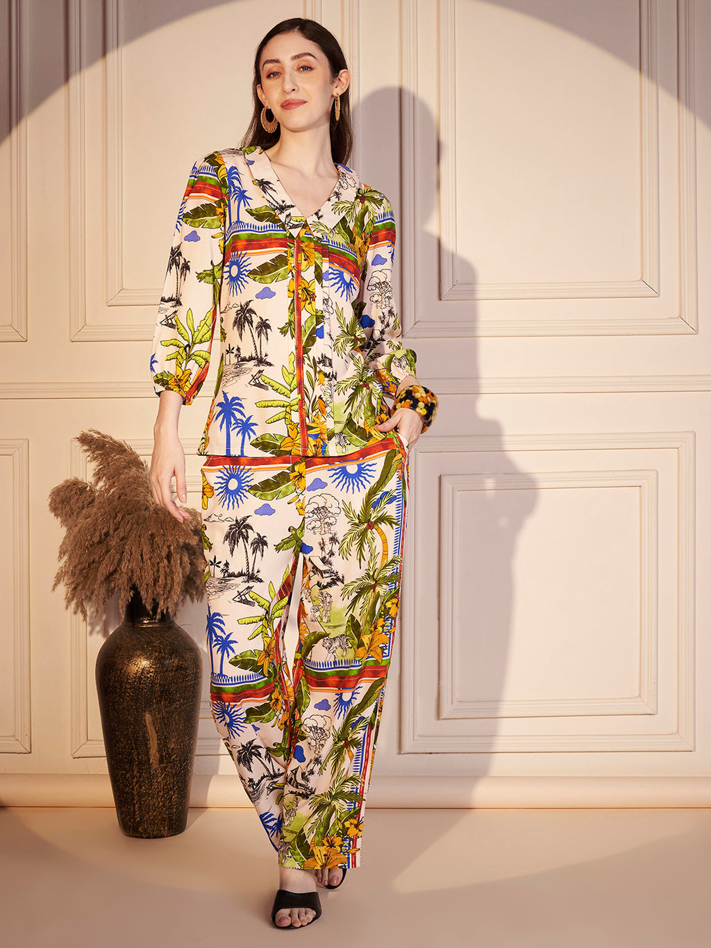 🌞 Tropical Paradise Printed Co-ord Set