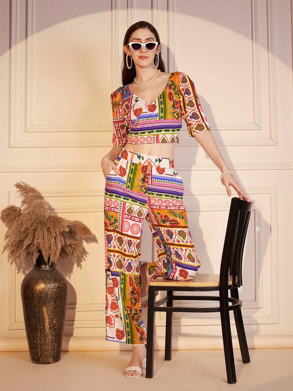 🎨 Boho Mosaic Printed Co-ord Set