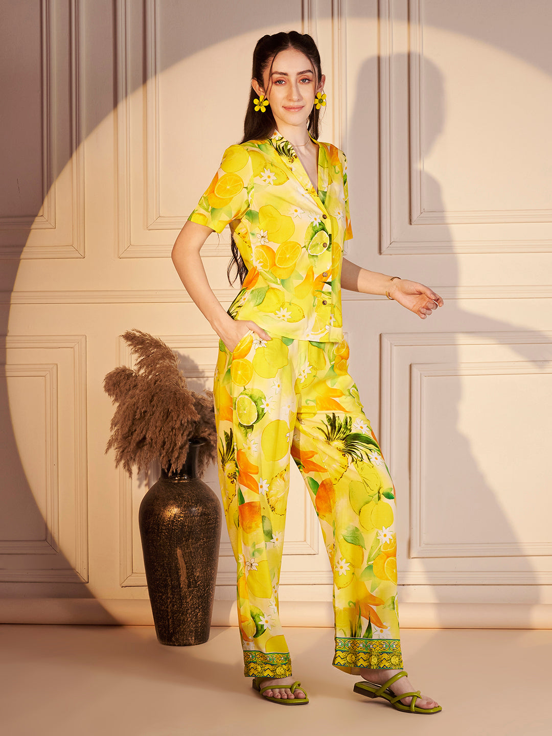 Floral Abstract Print Co-ord Set