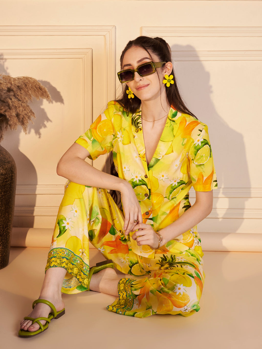 Floral Abstract Print Co-ord Set
