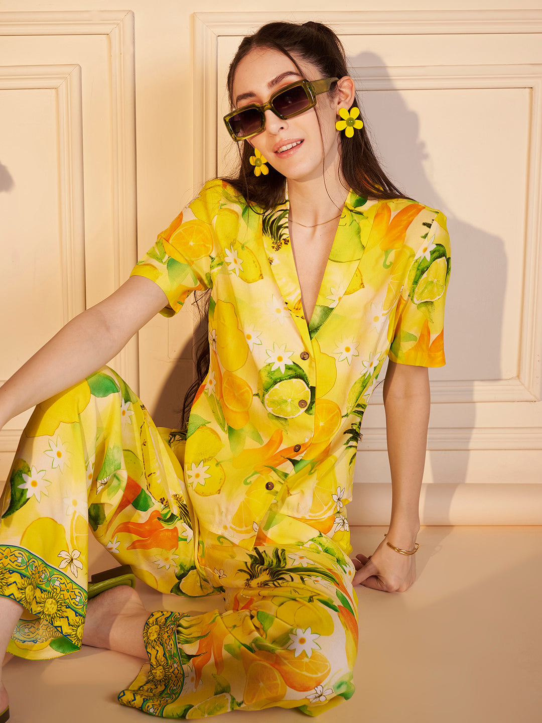 Floral Abstract Print Co-ord Set