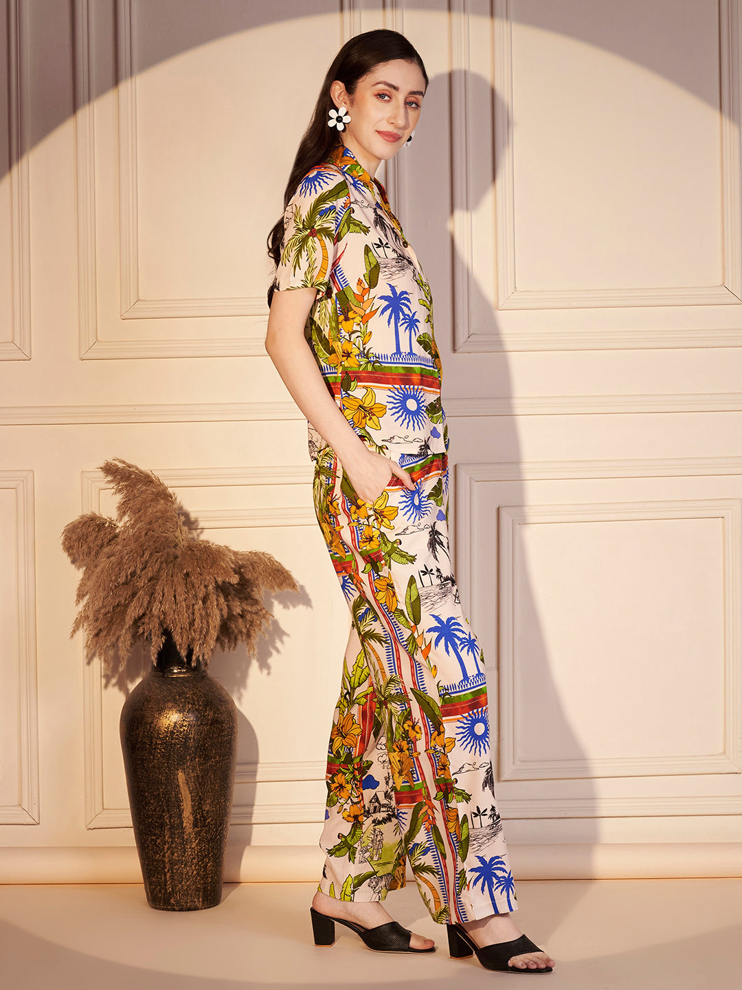 Floral Abstract Print Co-ord Set